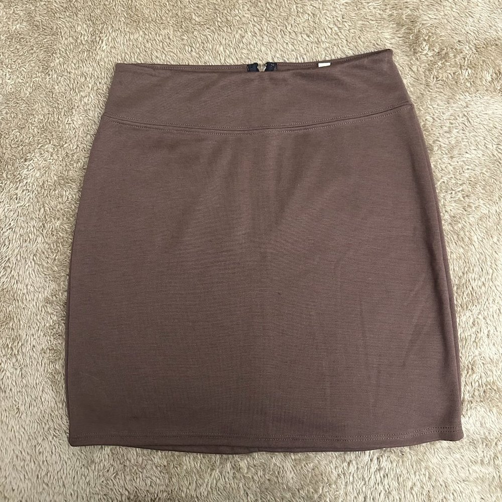 Brown Cloth Skirt Size S